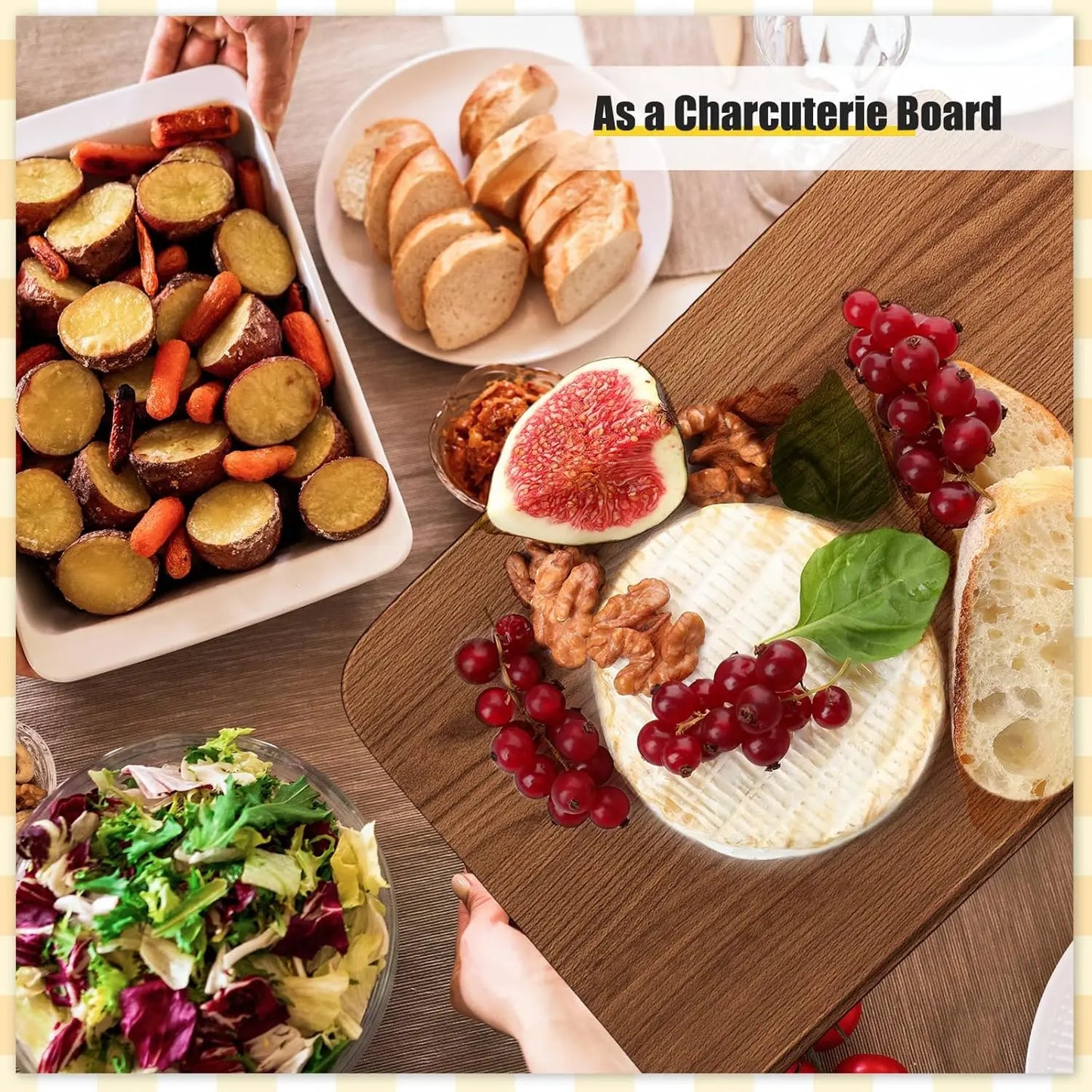 12 Pcs Bulk Wood Cutting Board, 11" x 5" Acacia Charcuterie Trays