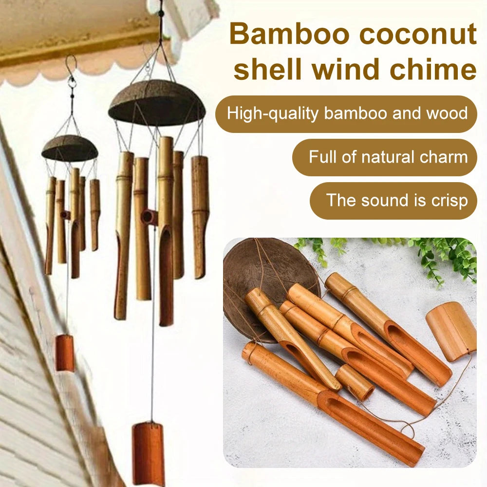 Bamboo Coconut Wind Chime Handmade