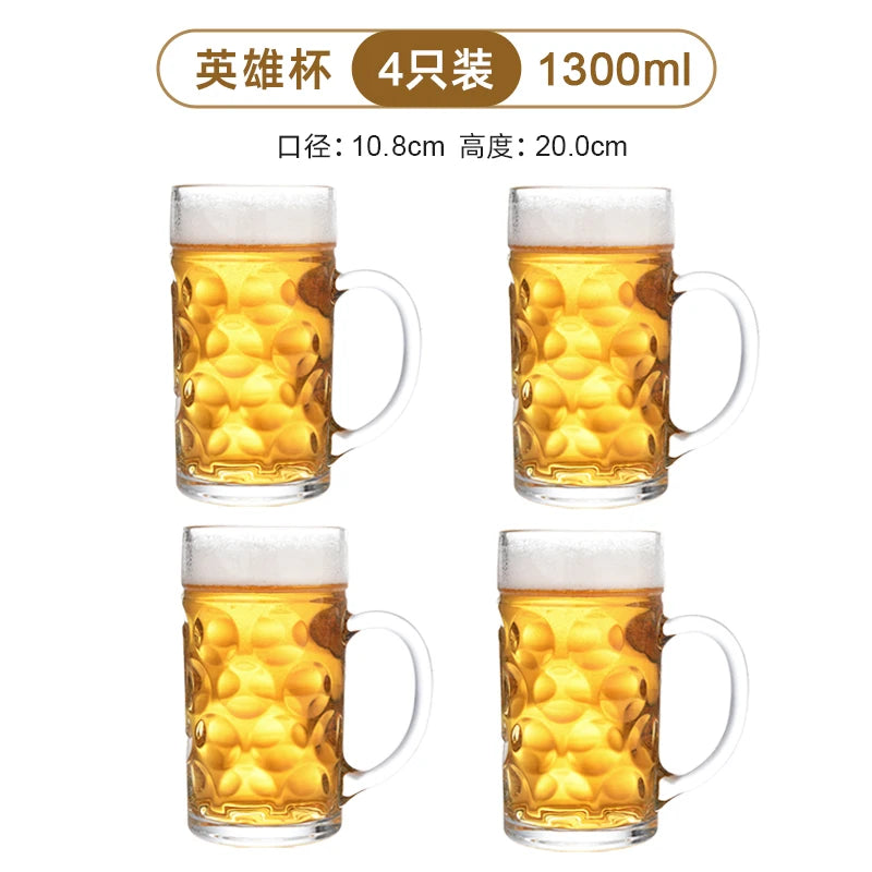 Thickened Glass Beer Mug Ultra Large Capacity