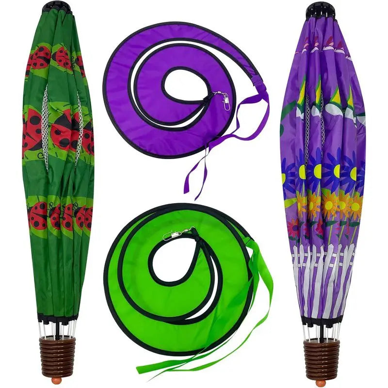 2pcs Hot Air Balloon Wind Spinners | 59 inch Garden Wind Spinner