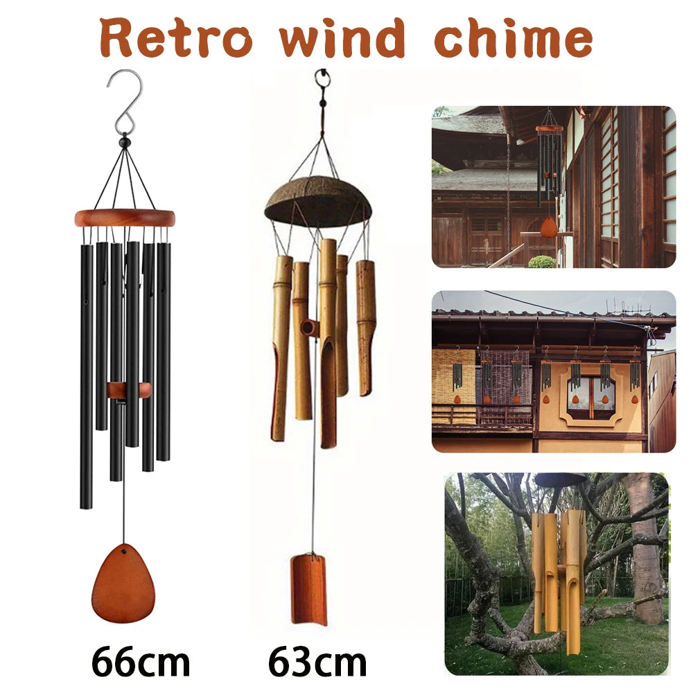 1pc Aluminum Tube Wind Chimes Metal Wind Chimes Bamboo coconut