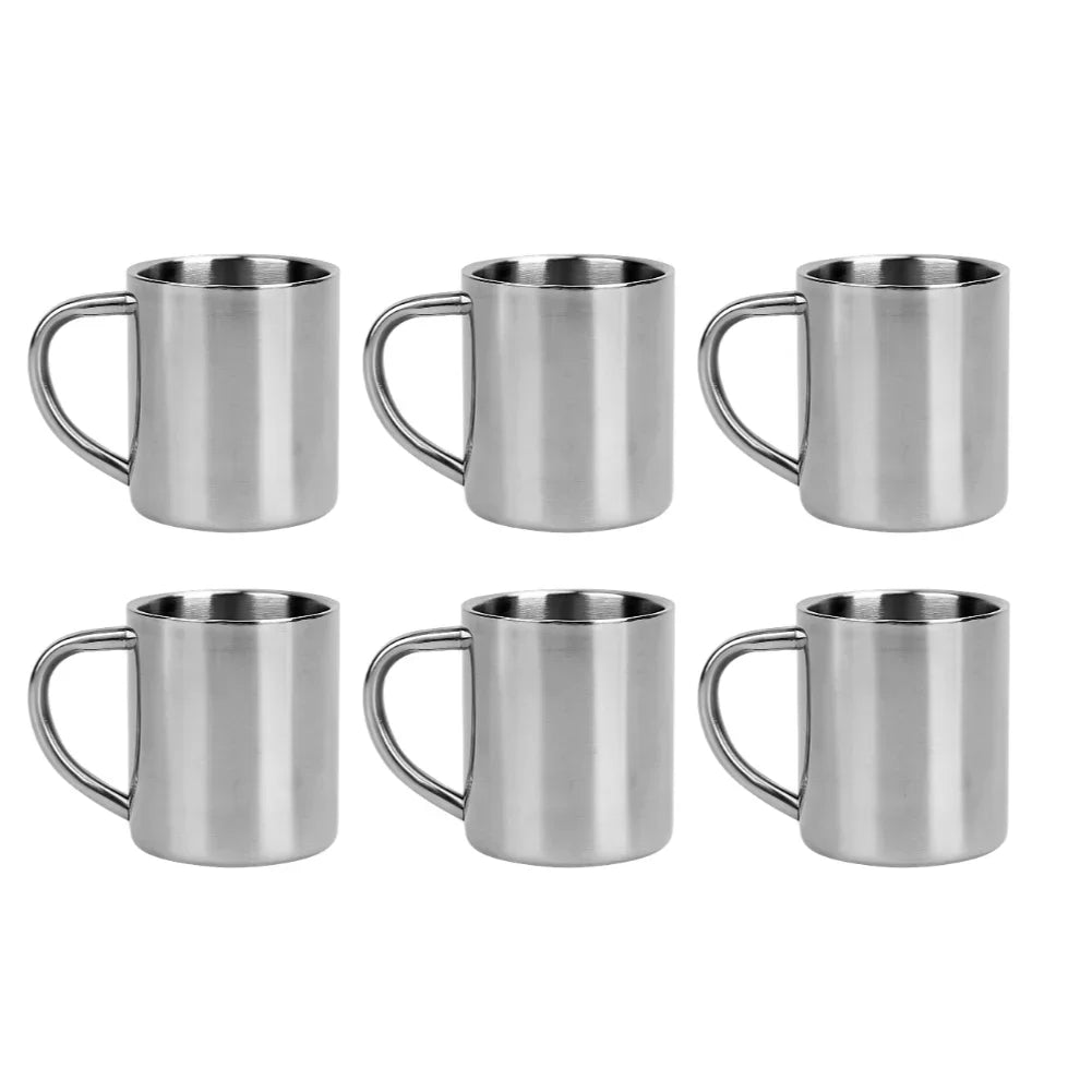220ML/200ML 10-1PC Metal  Mug Cup Stainless Steel