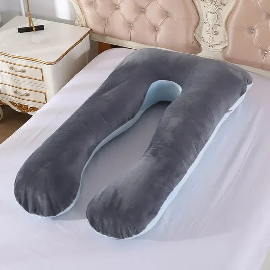 Soft Fleece Pregnant Pillow Multi Function Side Protect Cushion