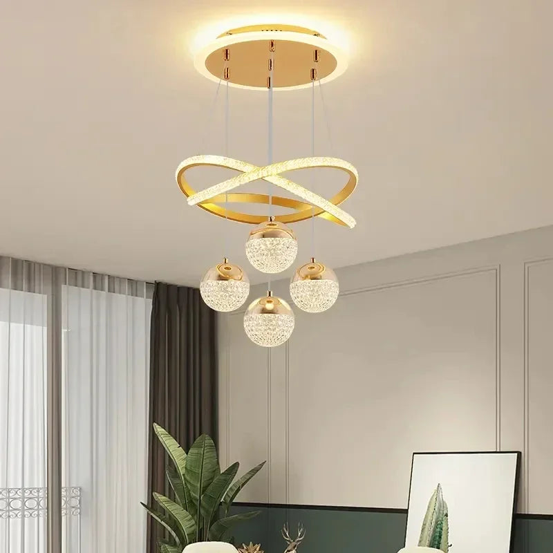 LED Lamp Ring Dimmable Chandelier Pendant Light