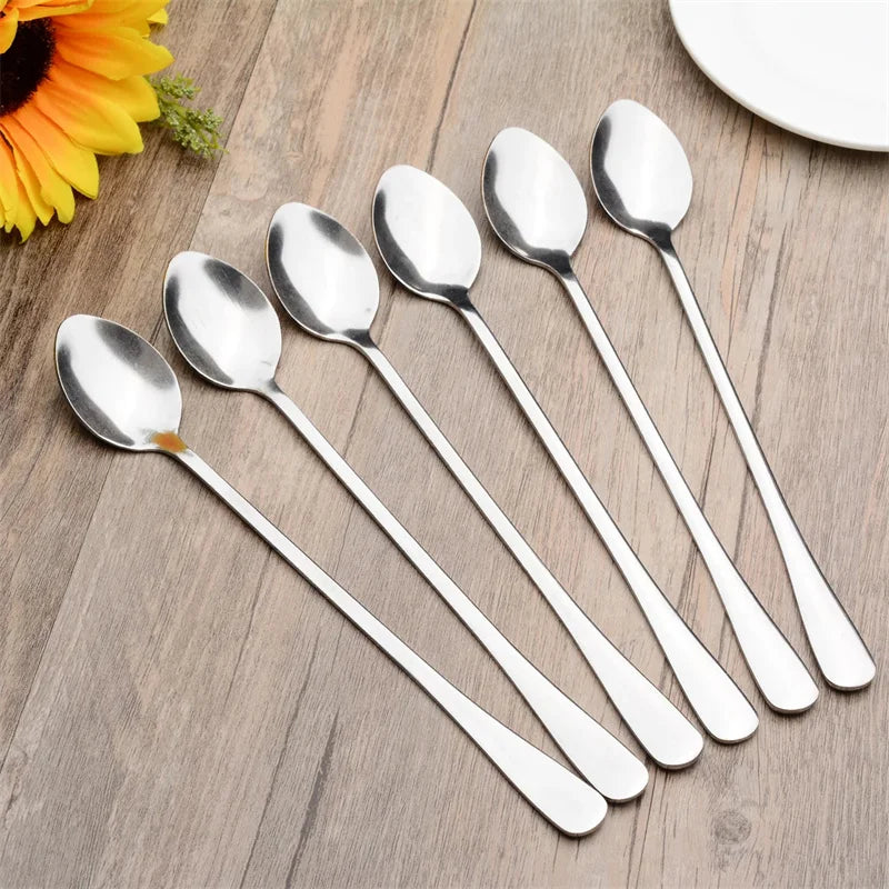 Long Handled Stainless Steel Coffee Spoon, Dessert, Tea