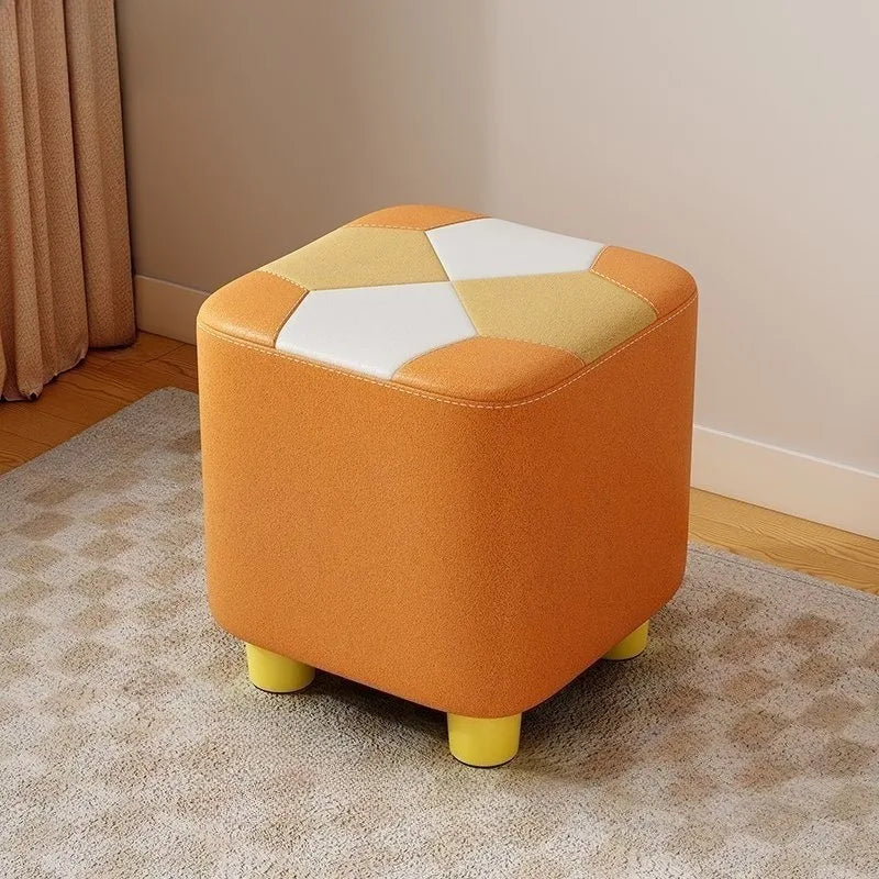 Wooden Waterproof Square Stools Colorful Creative Design