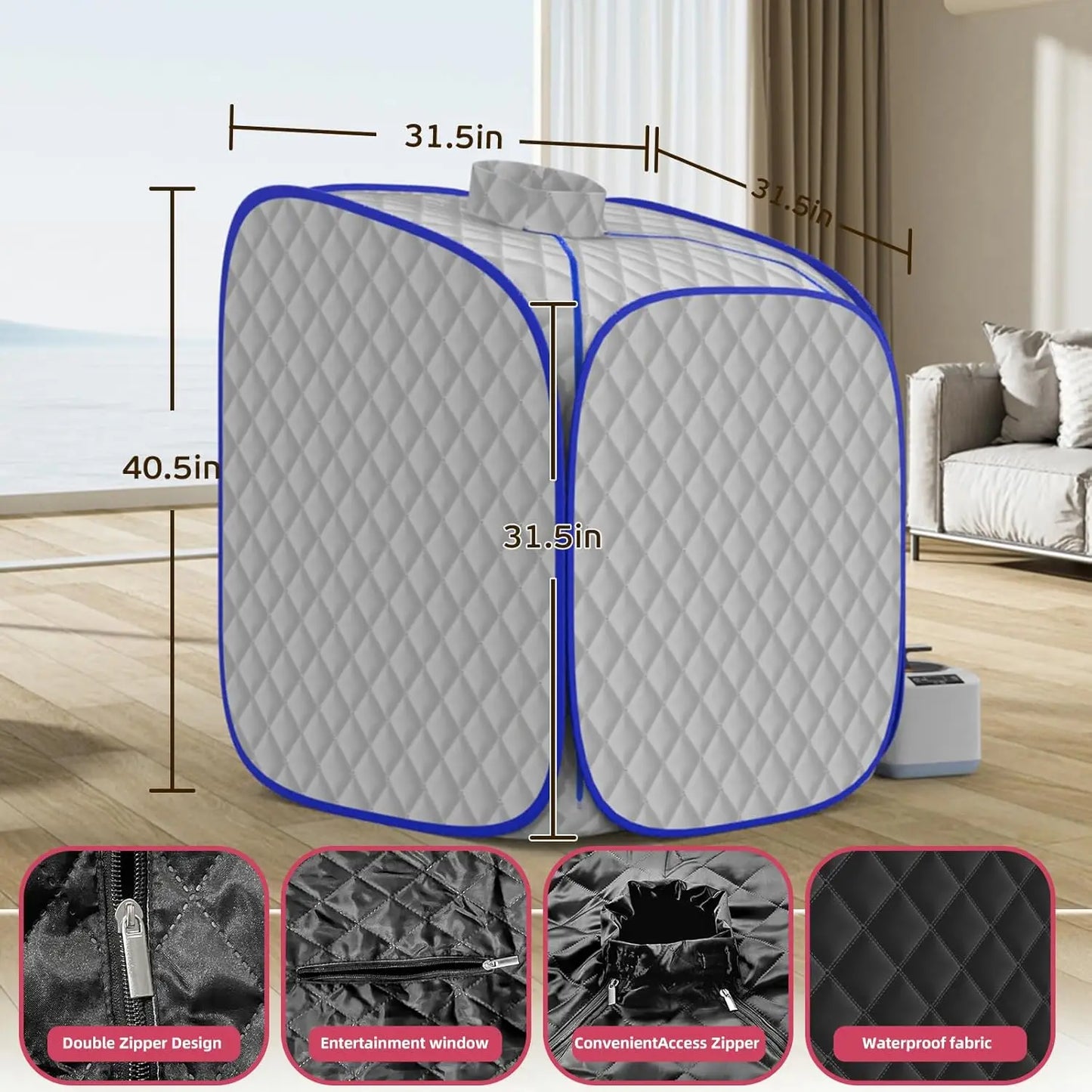 Portable Home Steam Sauna Tent with 9-Level Heating