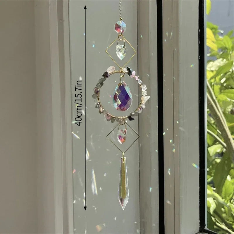 40cm Crystal Wind Chimes Prism Sun Catcher