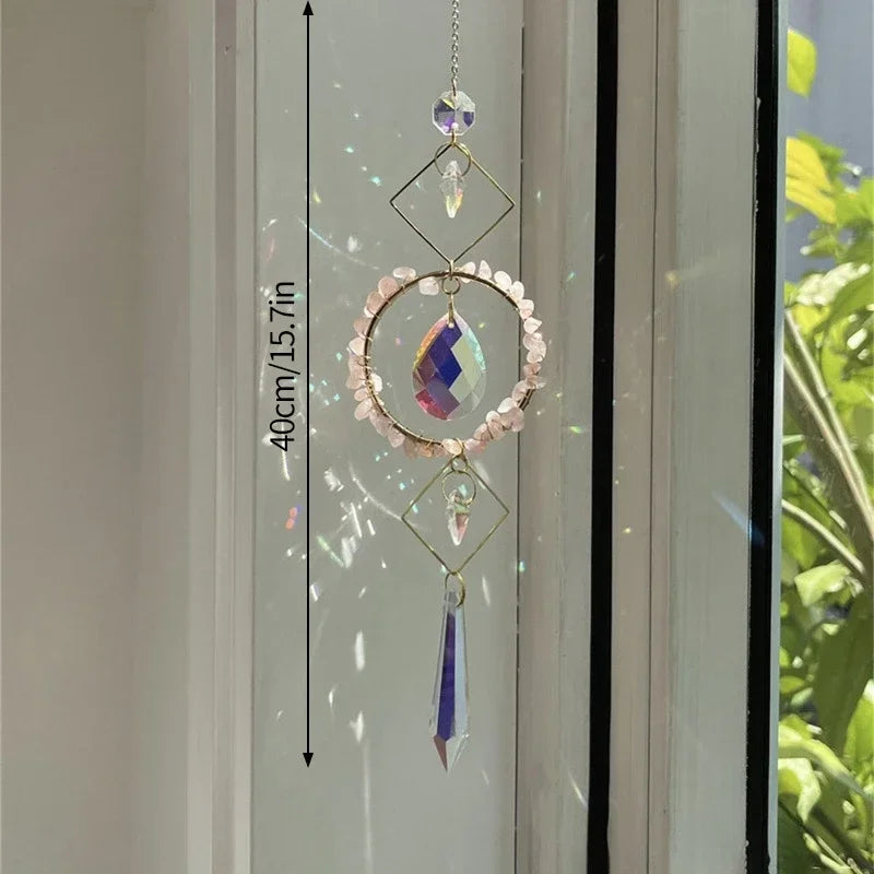 40cm Crystal Wind Chimes Prism Sun Catcher