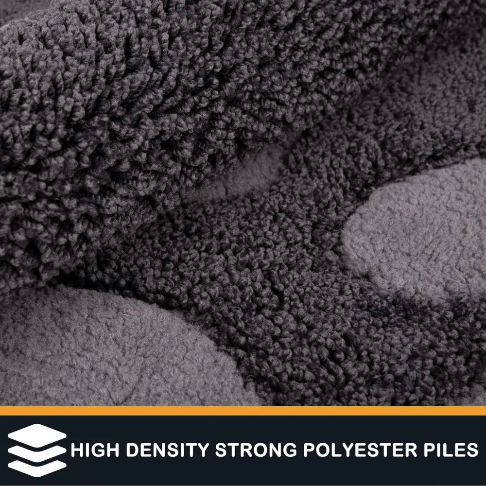 Dirt Trapping Door Mat 32 x 47, Non-Skid/Slip Machine Washable Microfiber