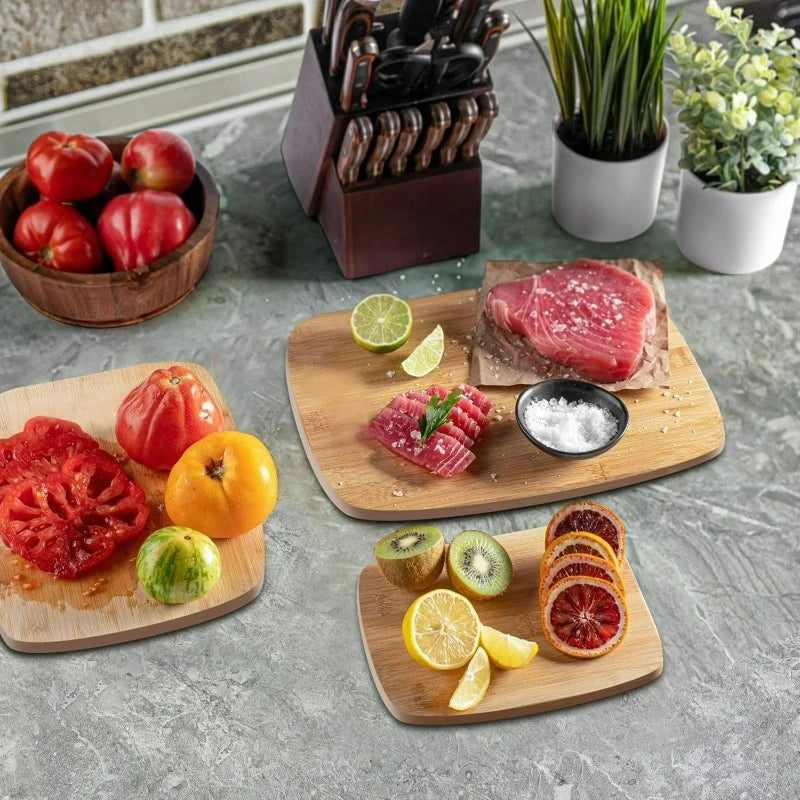 3 Piece Reversible Wood Cutting Boards