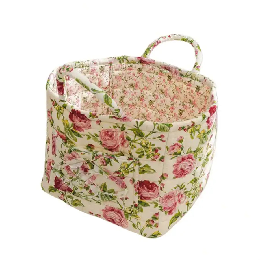 Large Capacity Fabric Storage Basket, Foldable Laundry  Carry Handles,