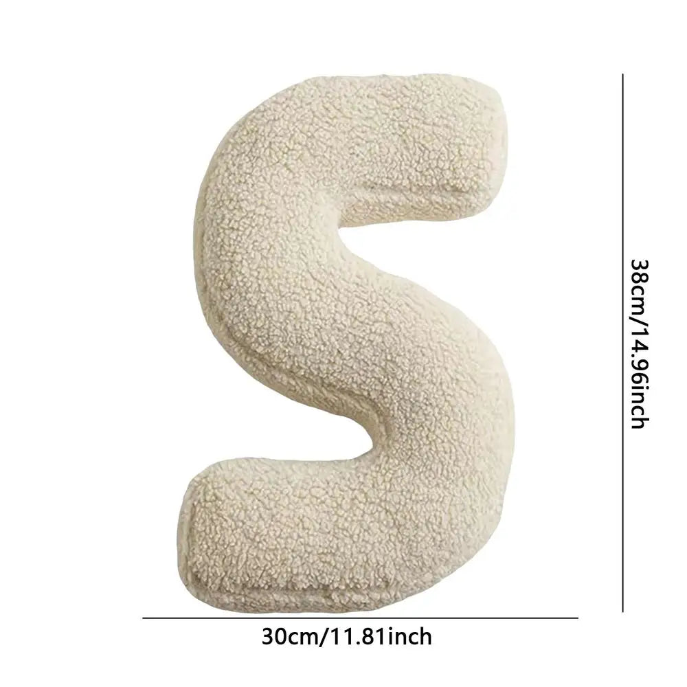 Soft Initial Throw Cushion Plush English Alphabet Pillow A to Z
