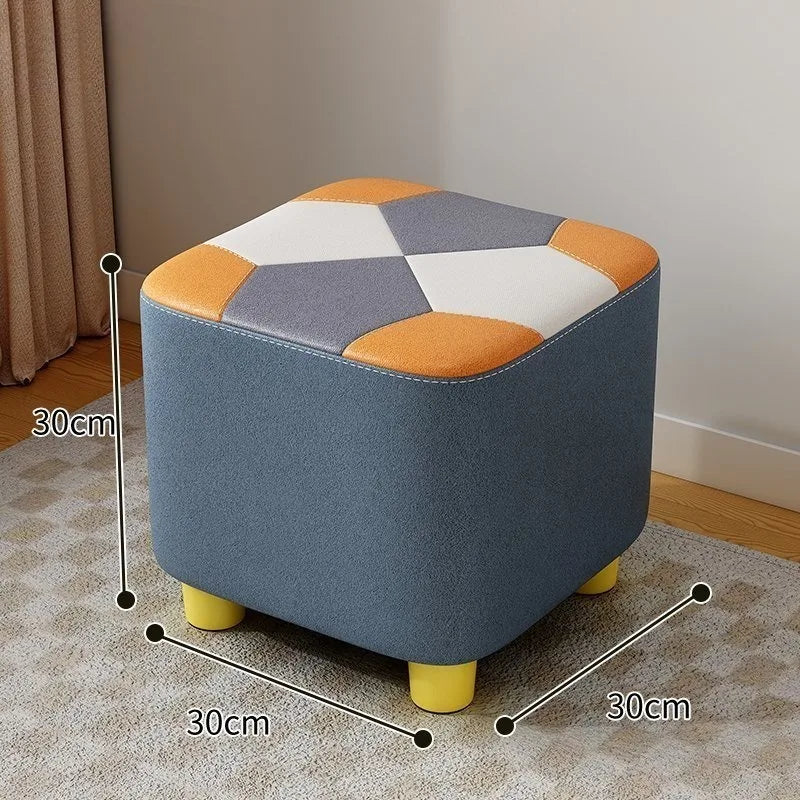 Wooden Waterproof Square Stools Colorful Creative Design