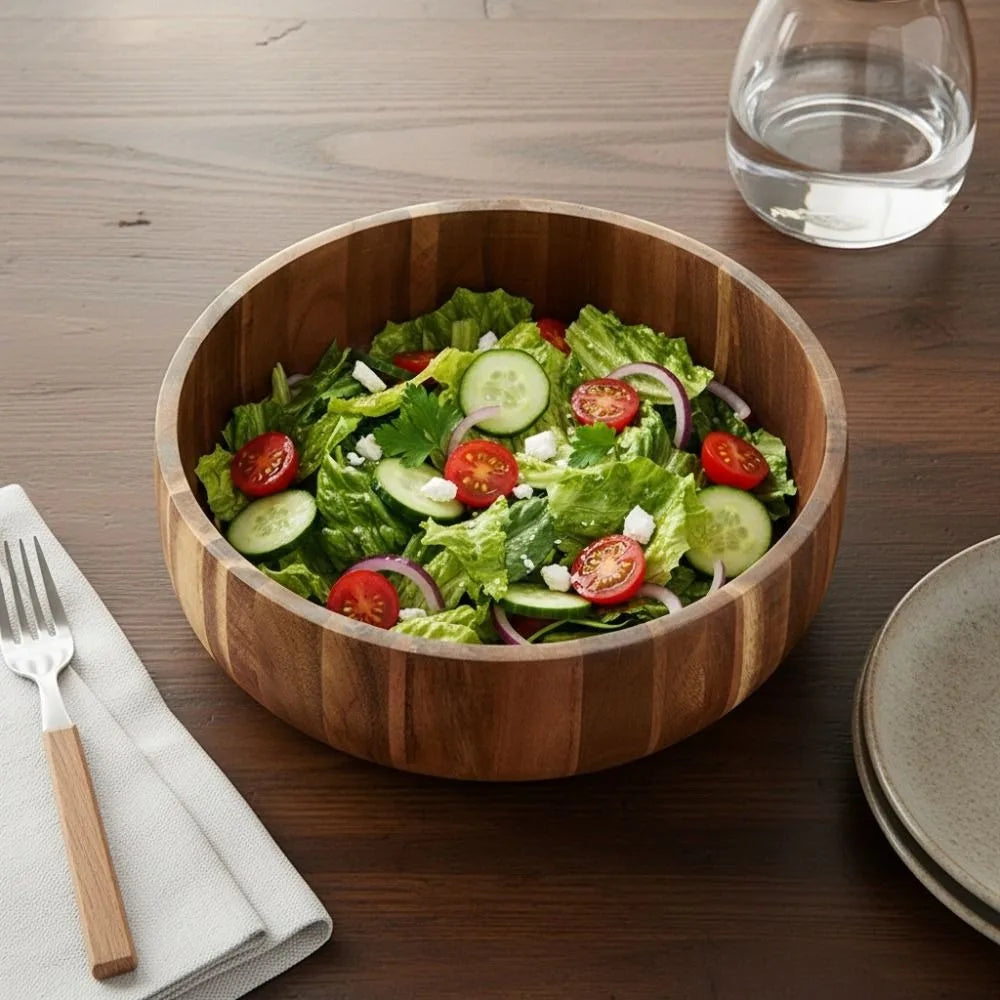 Natural Vintage Acacia Wooden Bowl