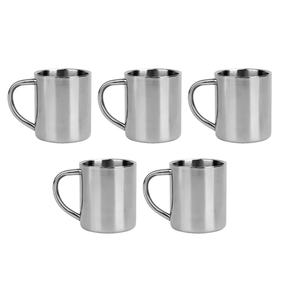 220ML/200ML 10-1PC Metal  Mug Cup Stainless Steel