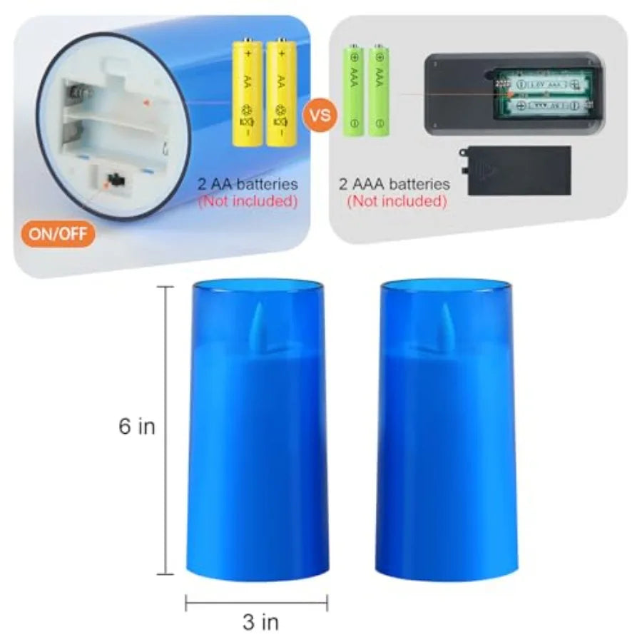 Realistic Flickering Flameless Candles, Battery Operated Candles,