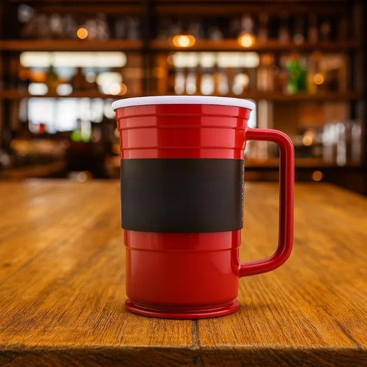 Beer Mug Stein with Handle – 24oz Unbreakable Large Glass Beer Mug