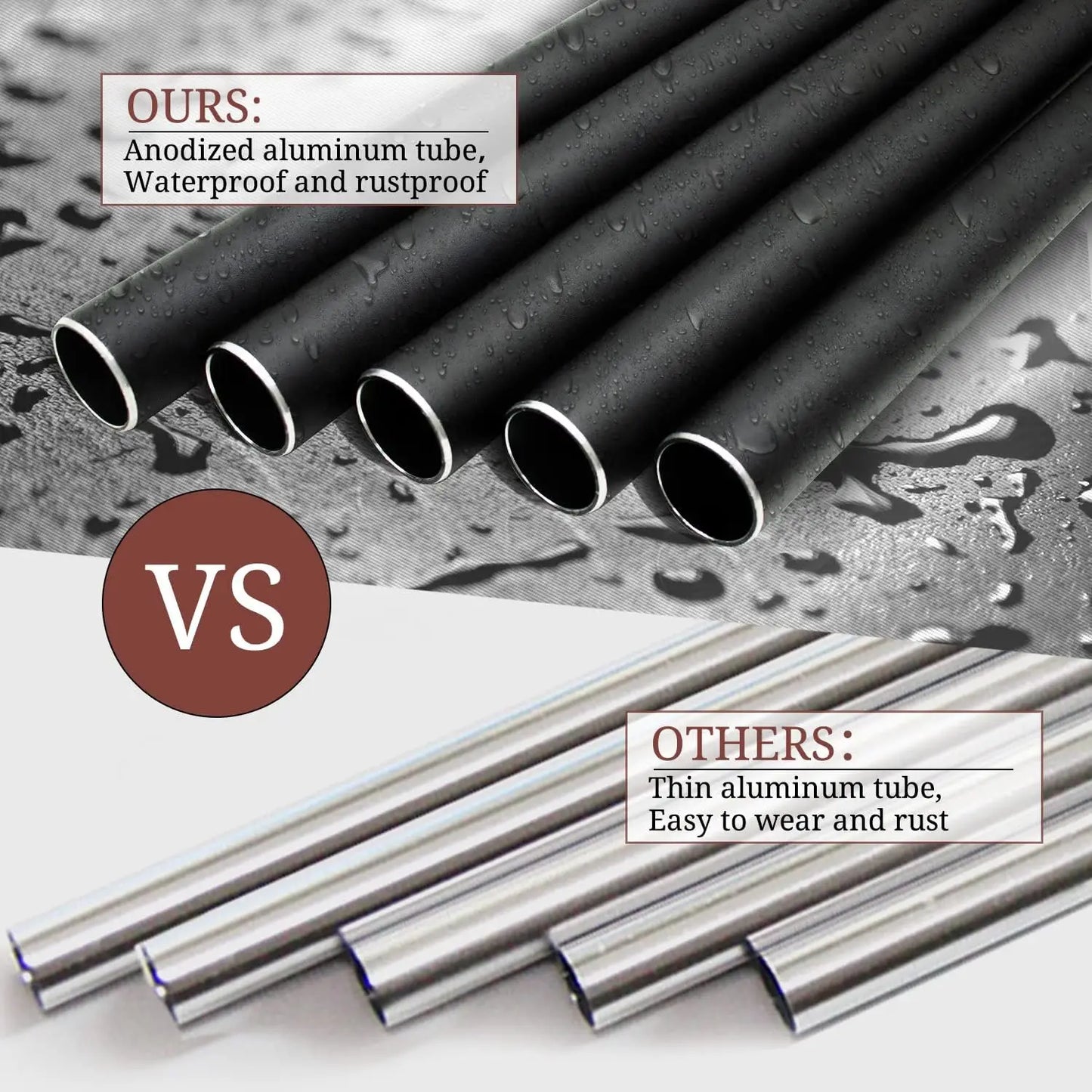 60-Inch Wind Chimes with Deep Tones, 5 Tuned Aluminum Tubes