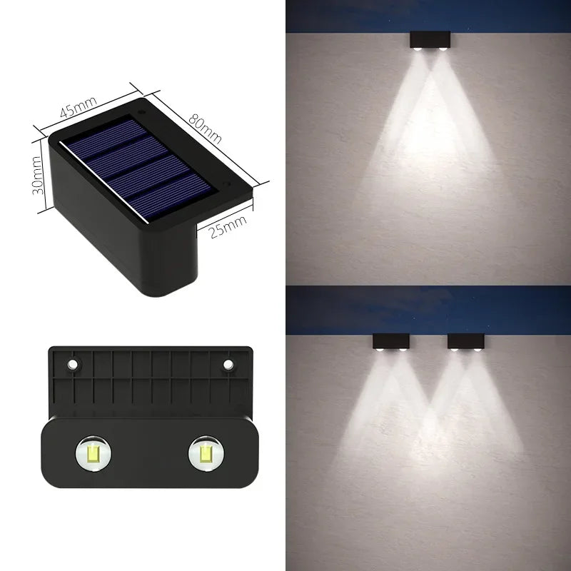 1/2/4PCS Waterproof Solar Step Lights Outdoor