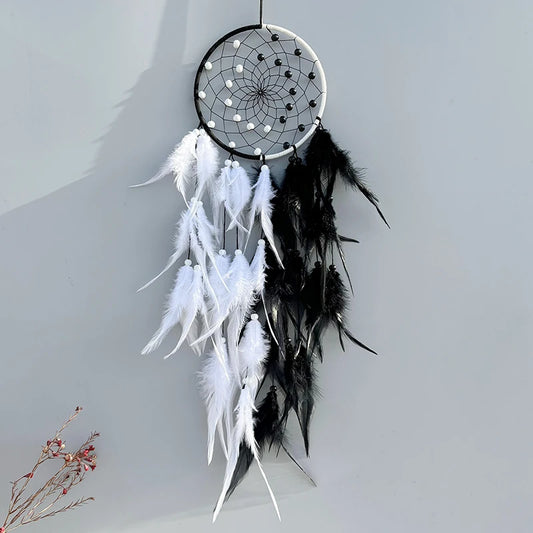 Dream Catcher Handmade Two-color Feather Wind Chimes