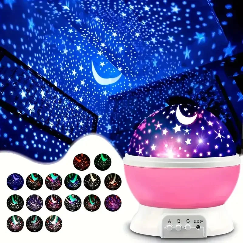 USB starry night light projector  -360 ° rotatable, 9 color