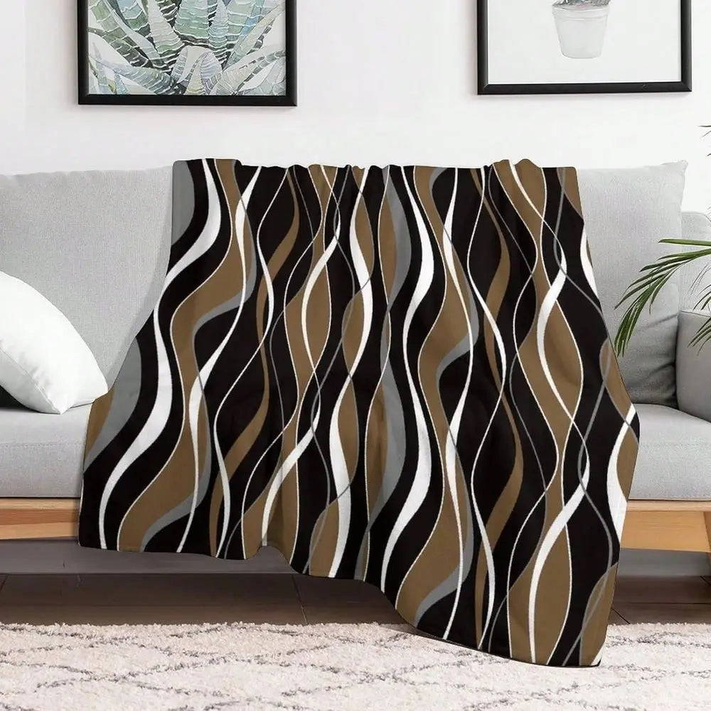 Brown Throw Blanket Black And Gray Blanket 30"X40"