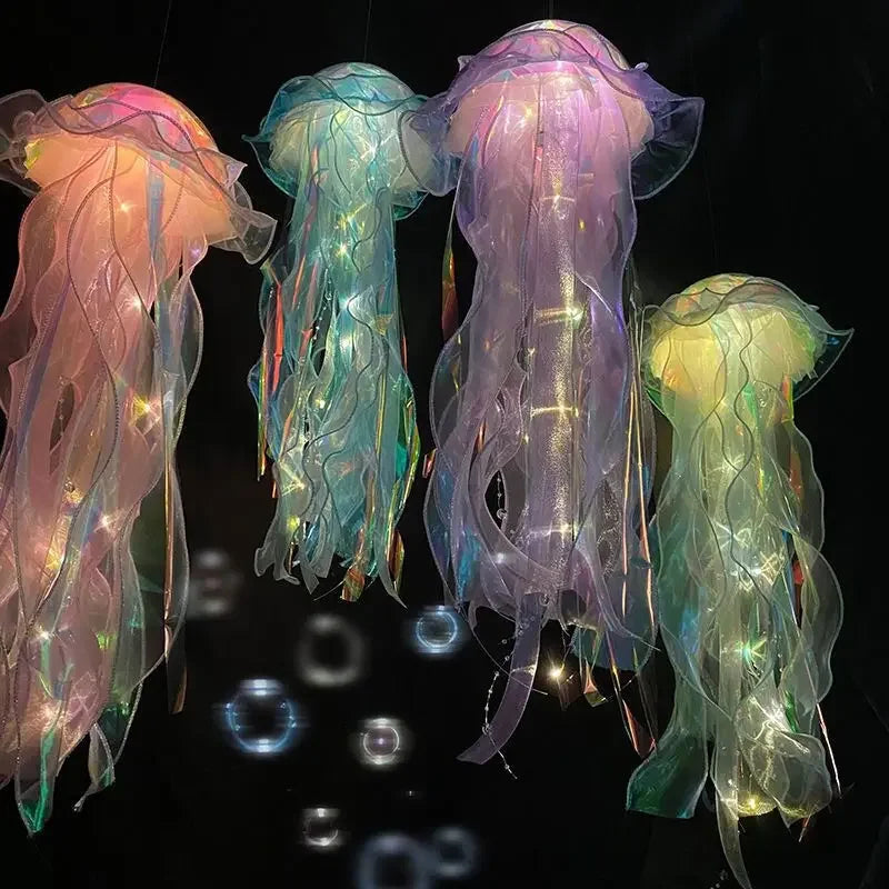 Jellyfish Lamp Hanging Night Light Under Colorful