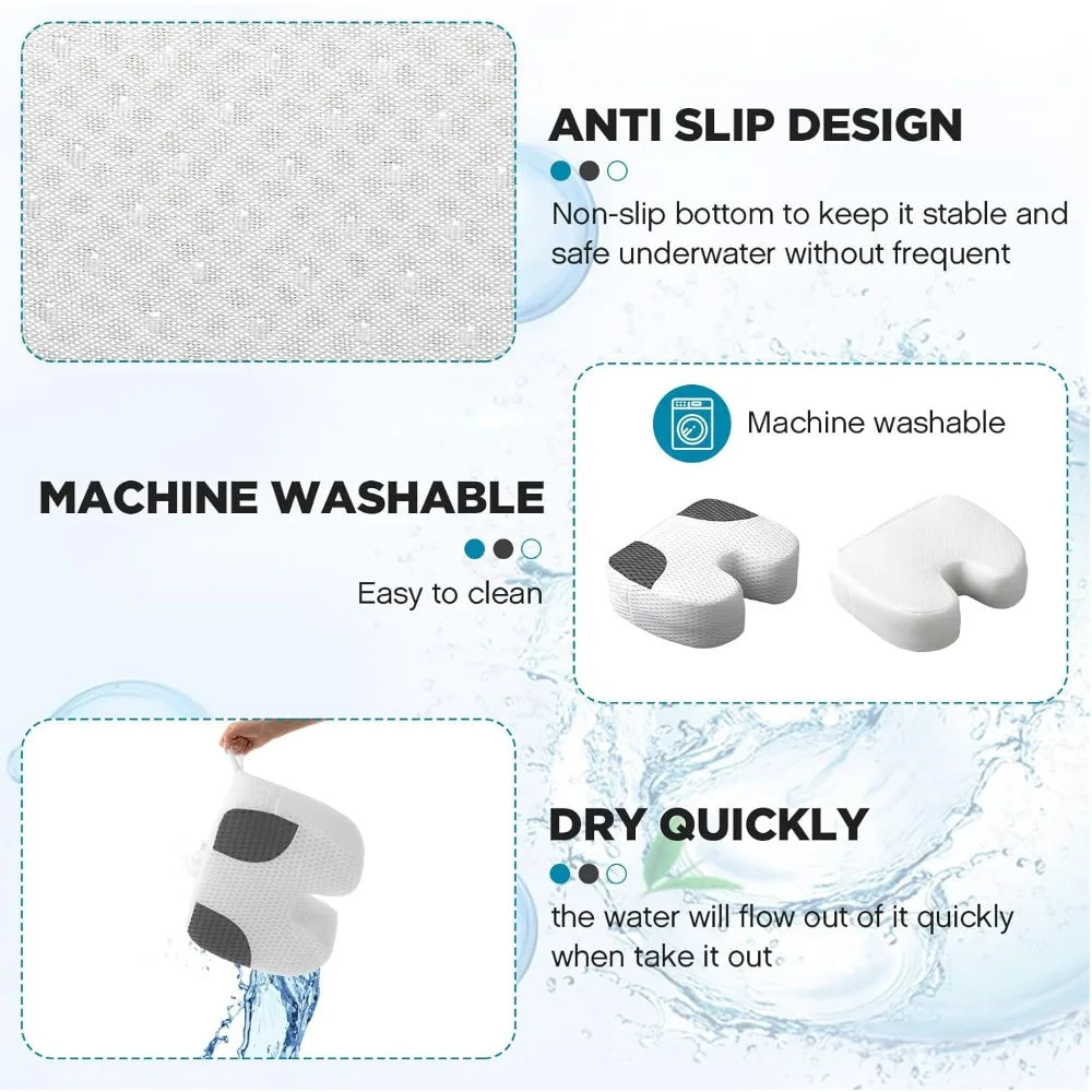 2 Pcs Hot Tub Booster Seat Weighted Inflatable Cushion