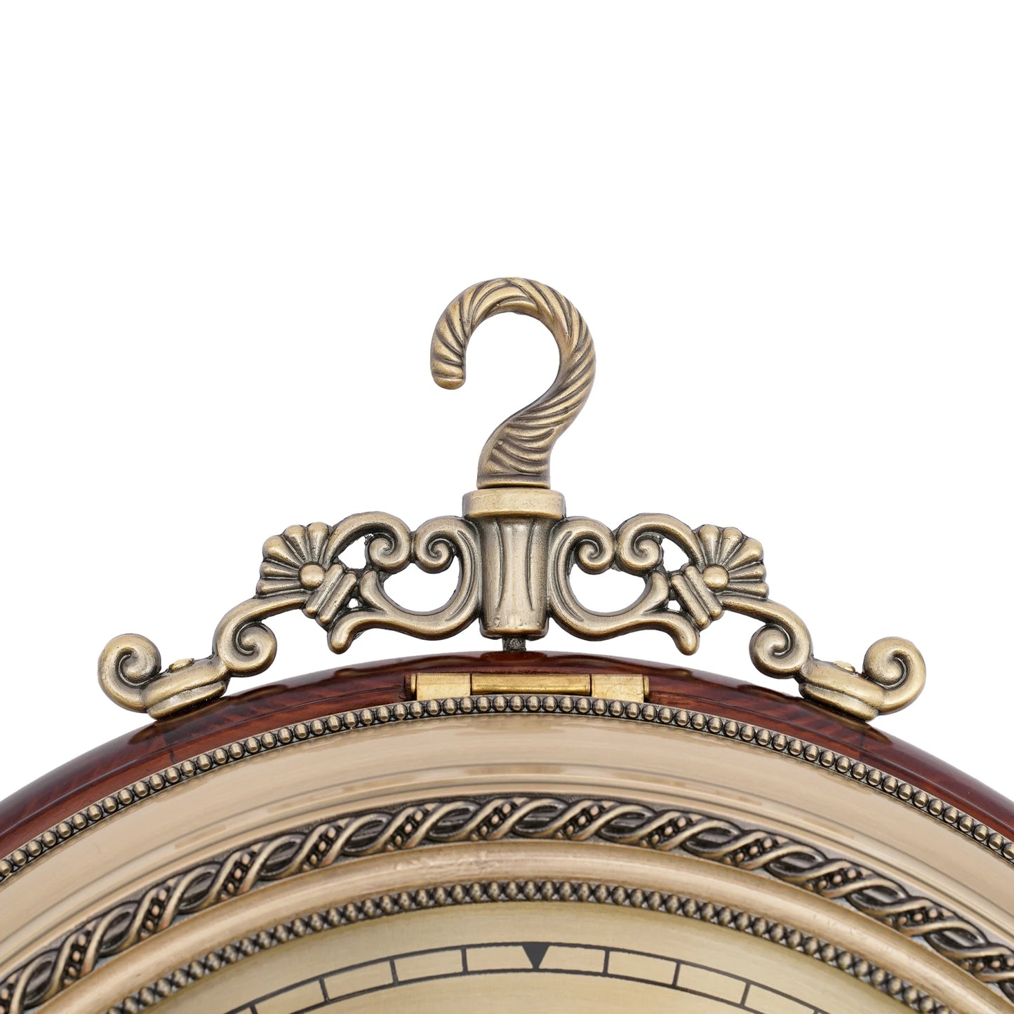 Vintage Double Sided Wall Clock Brown Round