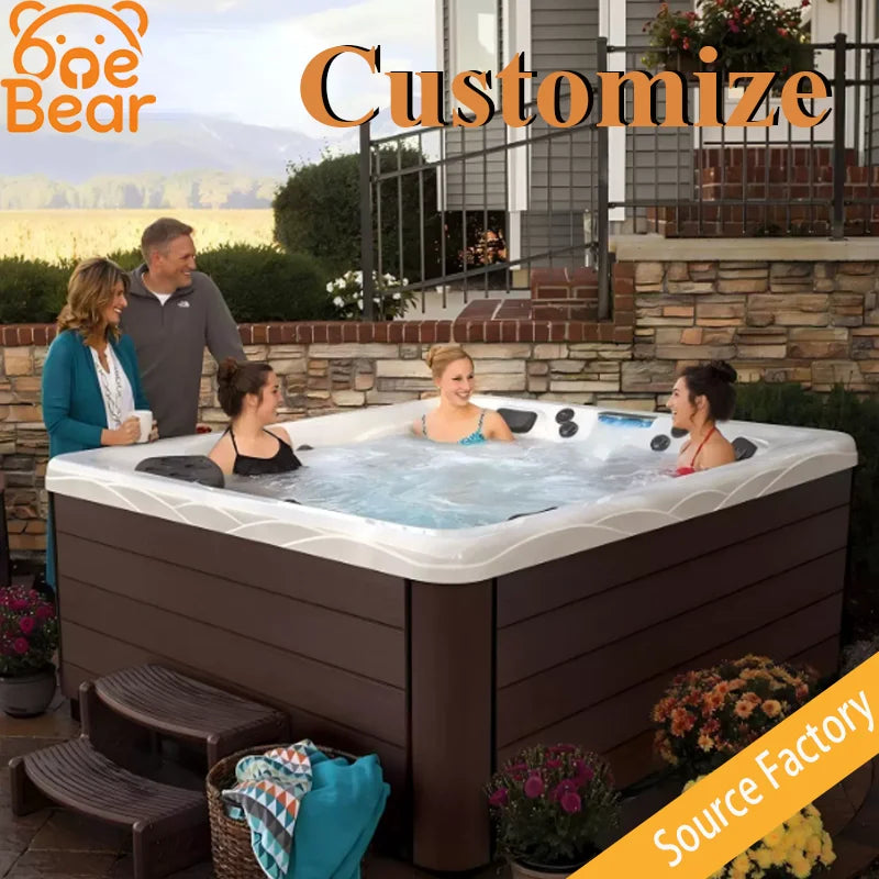 acrylic hot tub with jet massage function