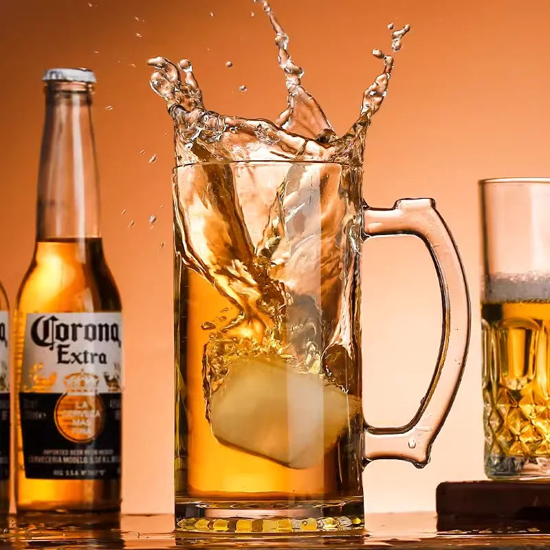 Thickened Glass Beer Mug Ultra Large Capacity