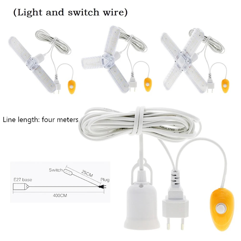 36W Full Spectrum E27 Plant Growing Light Foldable LED