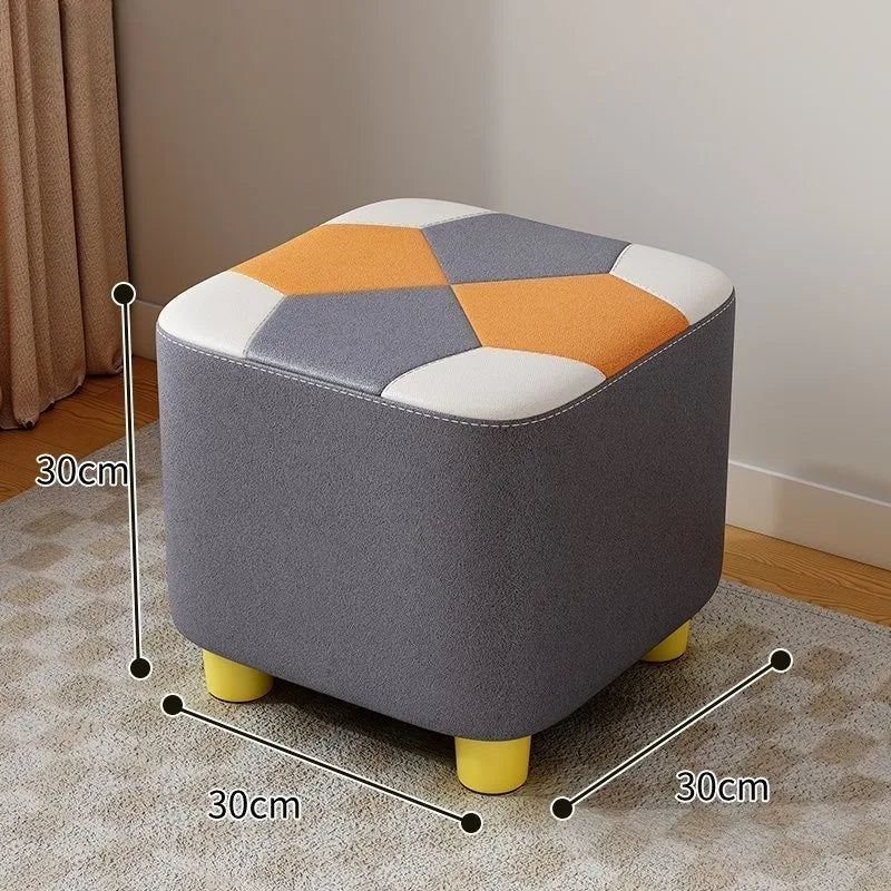 Wooden Waterproof Square Stools Colorful Creative Design