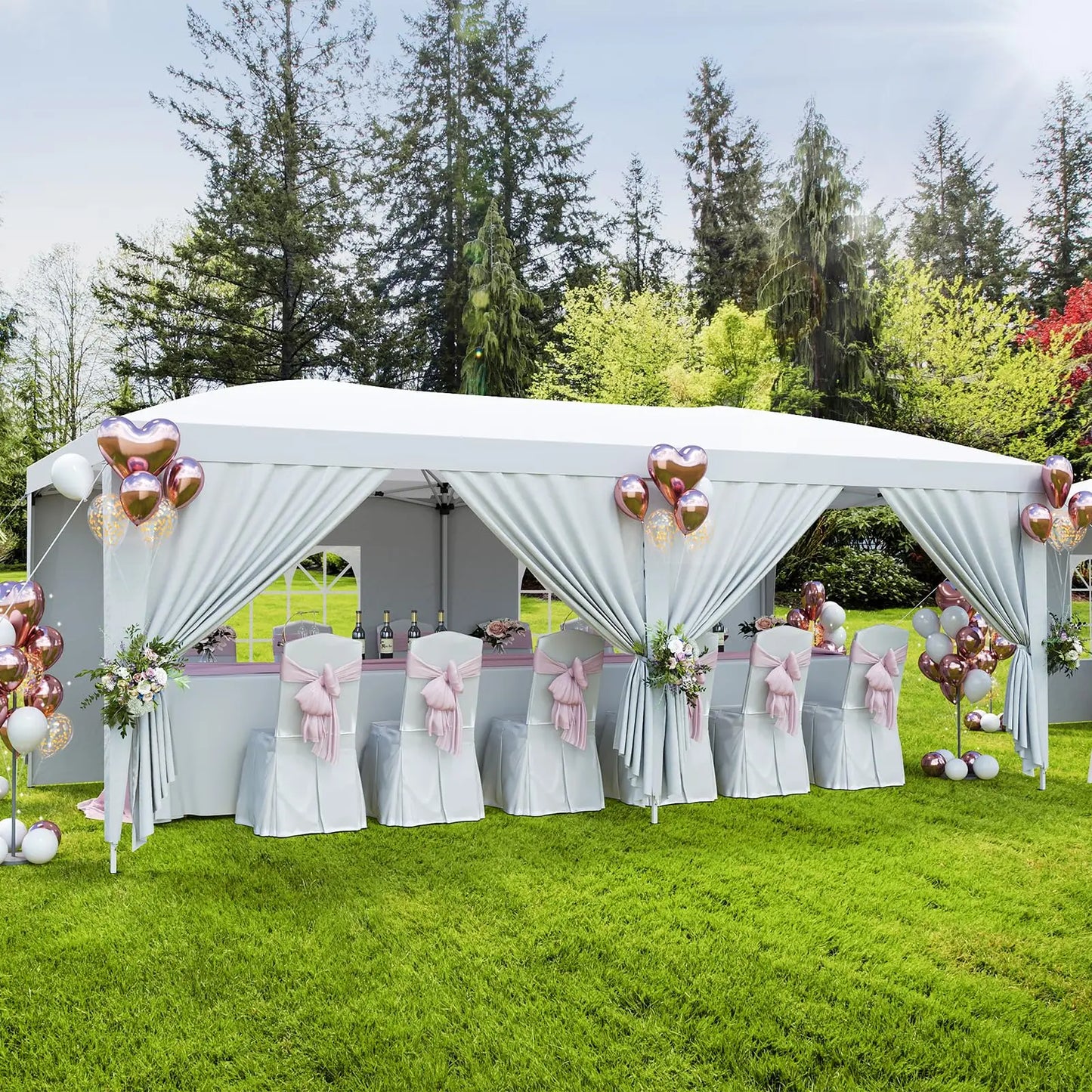 10x20 FT Pop Up Canopy Tent, Heavy Duty Waterproof Shelter