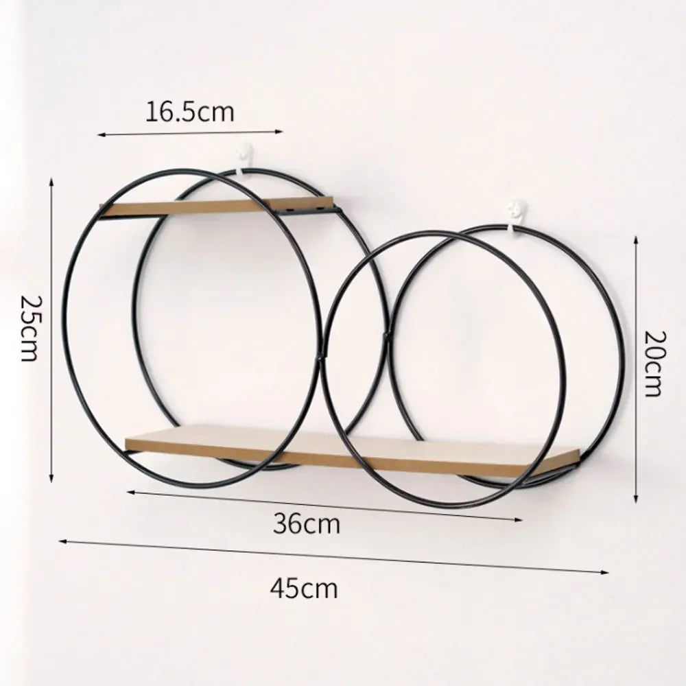 Rack Decoration Wall Circular Hanging Shelves Candle Holder