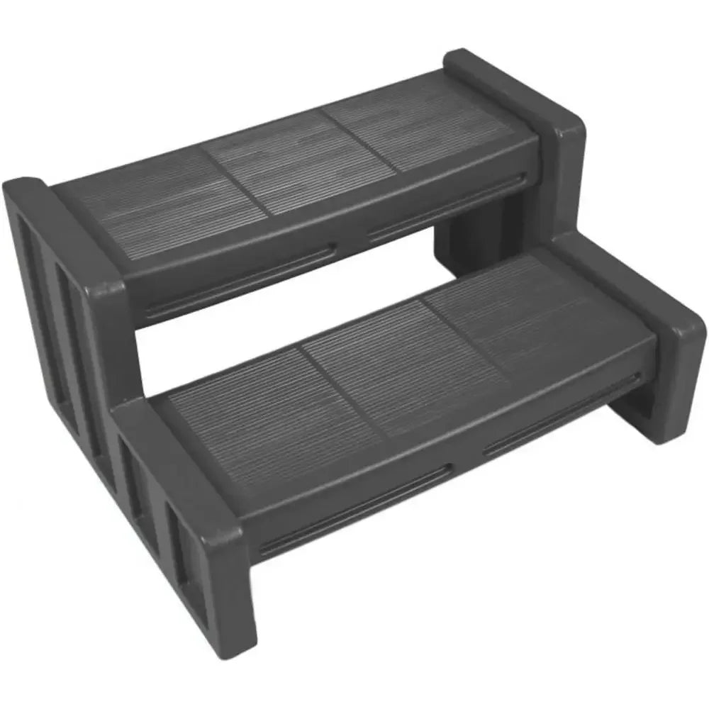 Resin Multi-Position Home Spa and Hot Tub Steps, 29 Inch, Gray