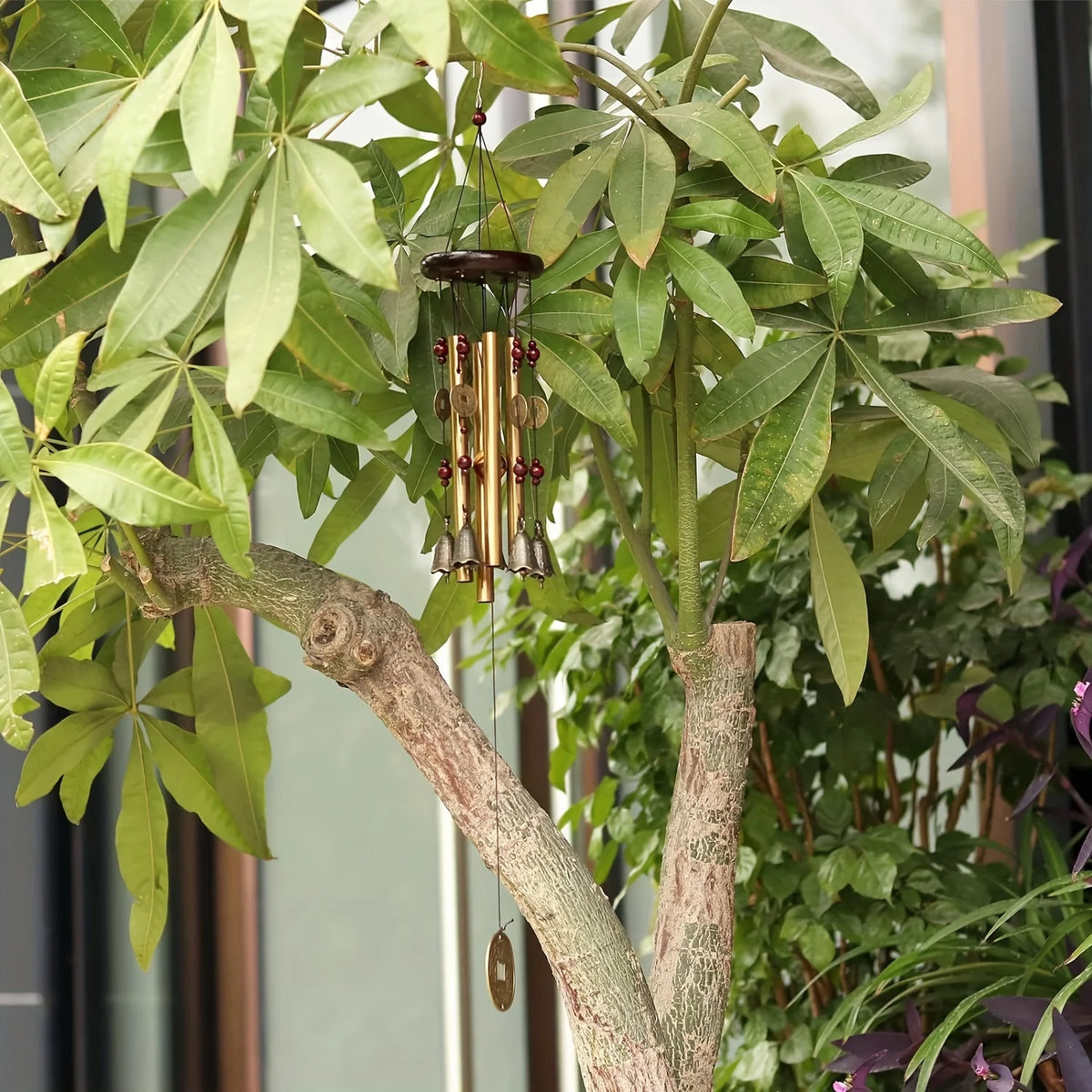 1pcs Hanging Wind Chime Metal Tube Bronze Hanging  Wind Chime
