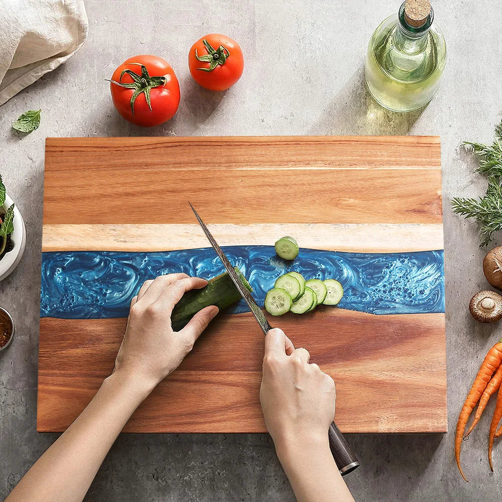 Acacia Wood Resin double-sided Cutting Board