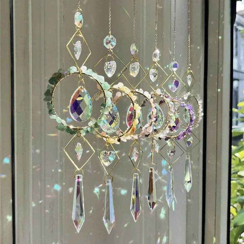 40cm Crystal Wind Chimes Prism Sun Catcher