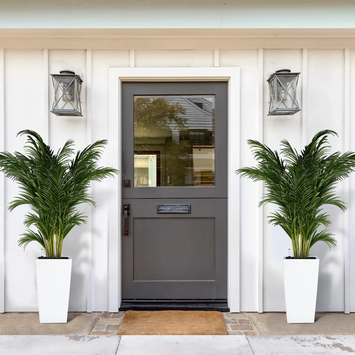 15.7"/22.5" Tall Planters Set Of 2, Self Watering With Drainage