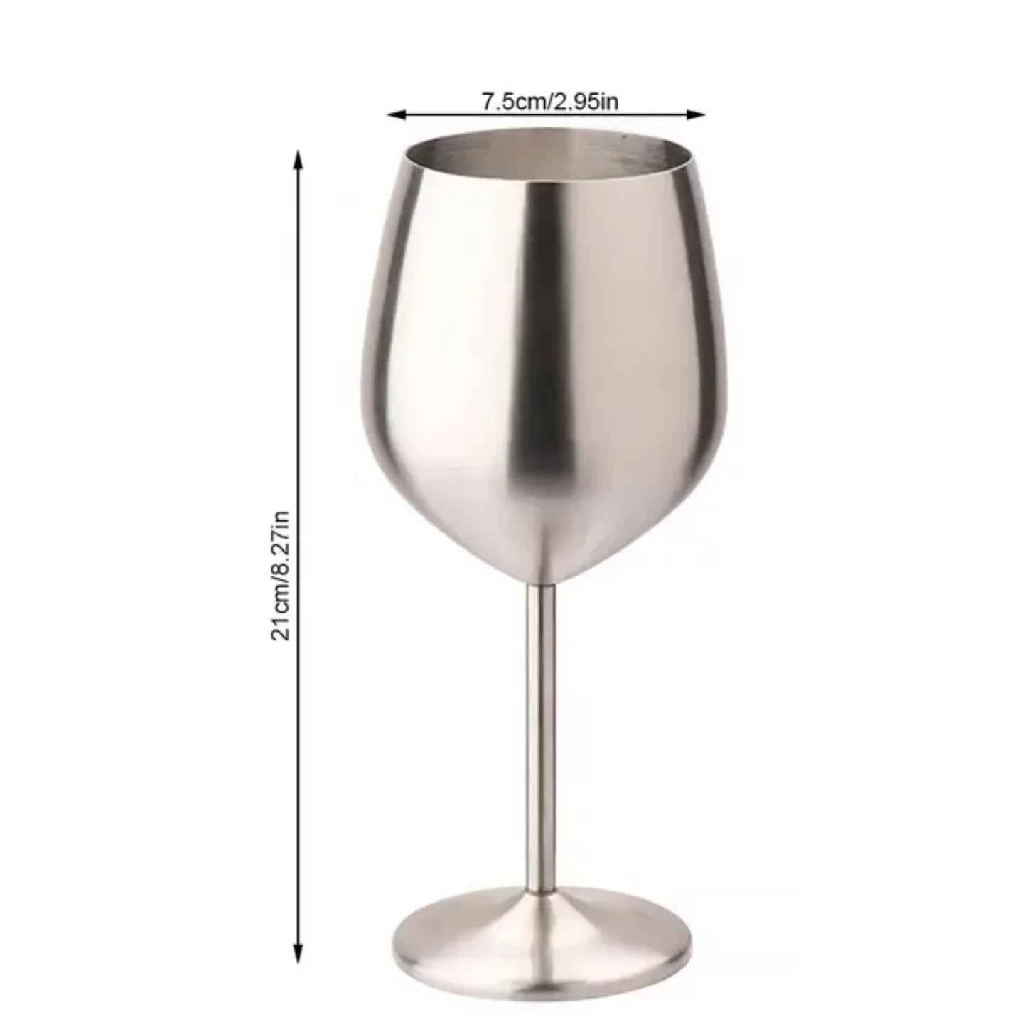 Stainless Steel Wine Glass Single-layer Drinkware