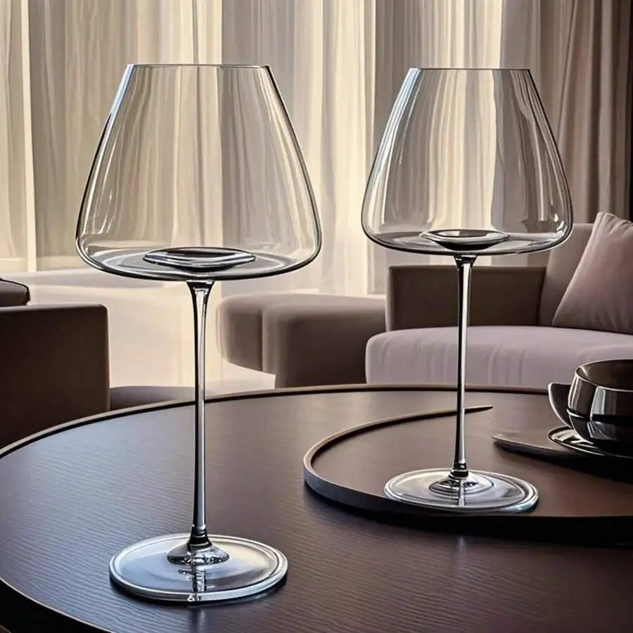 Transparent lead-free crystal wine glass set,