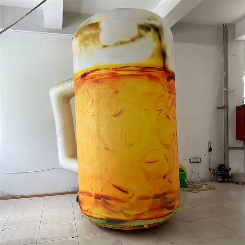 Inflatable Simulation Beer Mug Ornament, Weatherproof Bar Decor