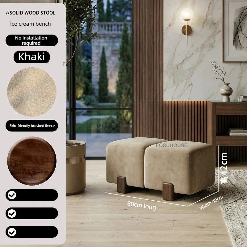 Italian Designer Ottoman Bench for Entryway
