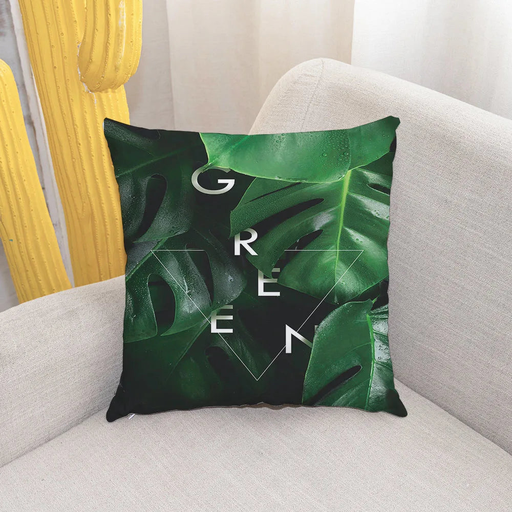 Cushion Cover Green Throw Pillow Cover