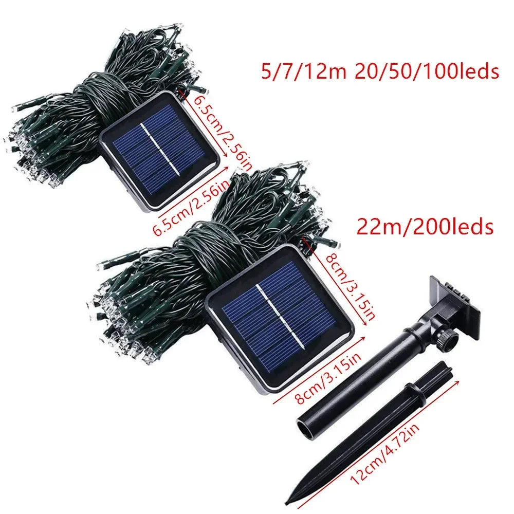 Solar String Lights Outdoor 20/50/100/200 LED Waterproof Lights