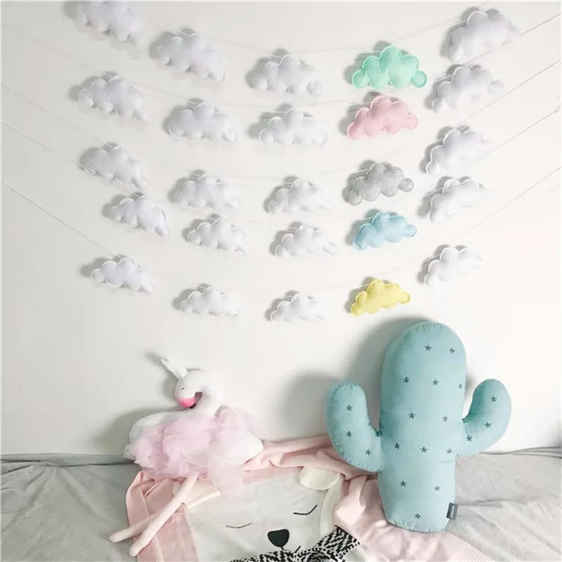 Felt Cloud Garlands String Wall Hanging