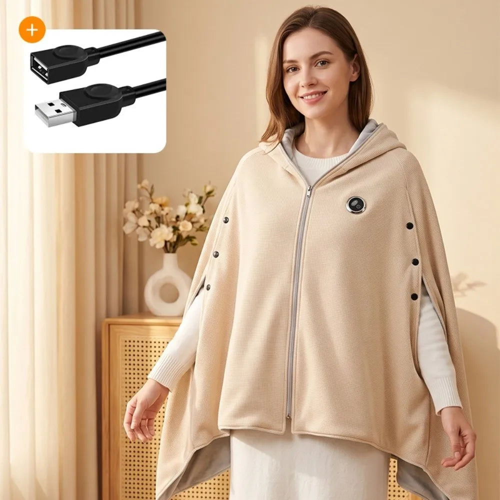 3 Heated Level USB Heating Shawl Washable USB Powered Car-mounted