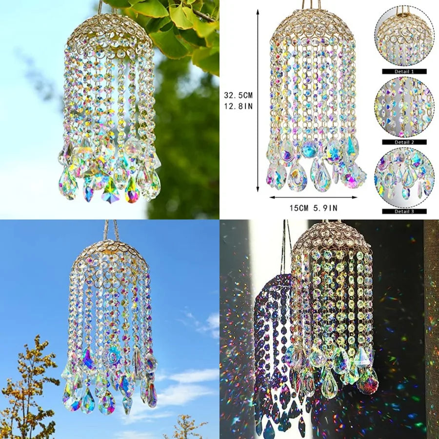 Crystal Chandelier Wind Chimes Suncatcher Pendant